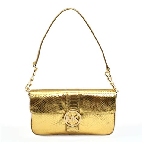 Michael Kors Gold Leather Handbags