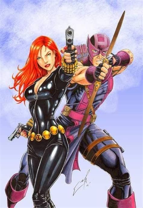 Black Widow And Hawkeye Art By Eric Mcconnell Black Widow Marvel