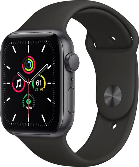 Used Apple Watch Se Mm Space Gray Aluminum Black Sport Band Mydt Ll A Used Walmart Com