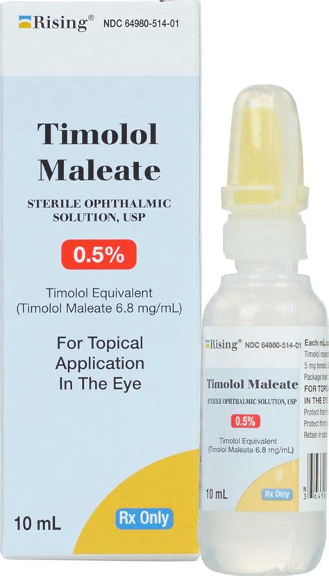 Timolol Maleate Ophthalmic 05 Generic Brand May Vary Safe