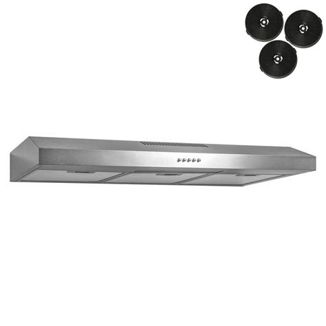 Akdy 36 In 58 Cfm Convertible Under Cabinet Range Hood With Light In