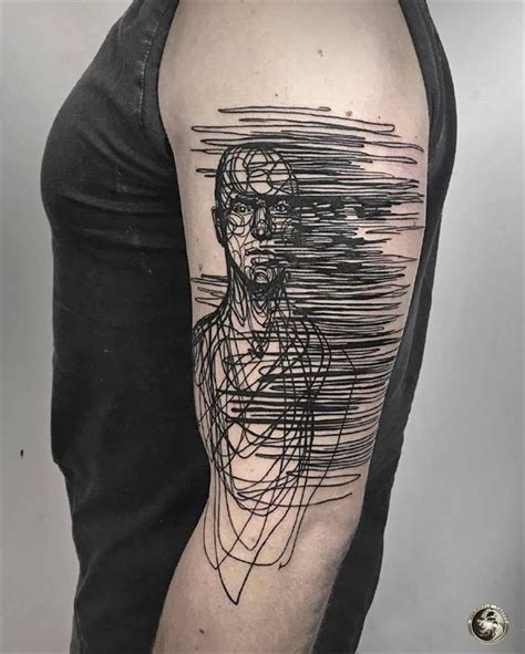 Linework Tattoos For Men Tattoos For Guys Modern Art Tattoos Line
