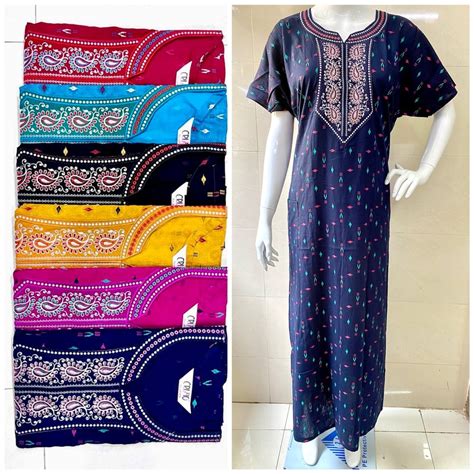 Embroidered Cotton Embroidery Nighty Half Sleeve At Rs 205piece In Ulhasnagar