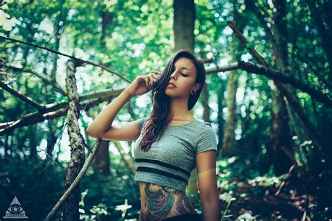 Wallpaper Sunlight Forest Women Model Nature Tattoo Green Jungle Spring Person