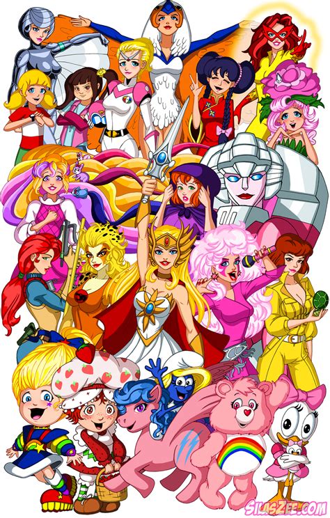 Silas Zee Girl Power 80s Style Dibujos Animados Clásicos