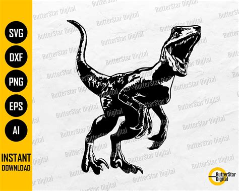 Raptor Svg Eps Dinosaur Files For Cricut Dinosaur Cut Files For