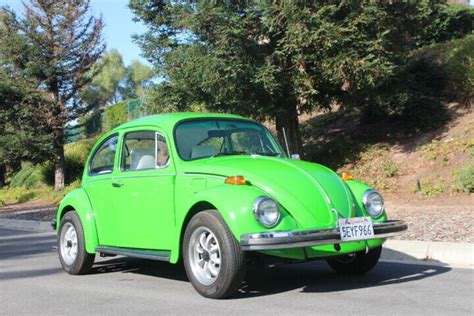 1974 Volkswagen Beetle Neon Green Super Clean Car For Sale