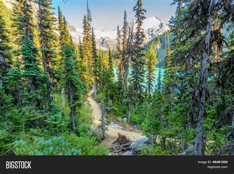 Beautiful Mountain Trail View At Joffre Lakes British Columbia Canada