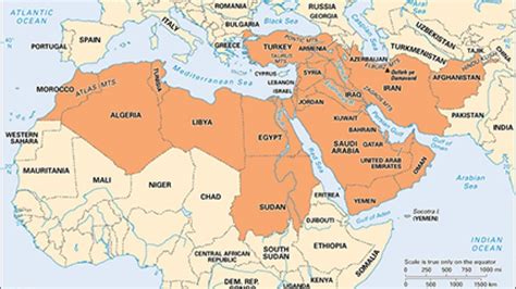 Map Middle East And Africa Share Map