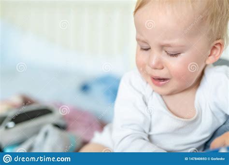Find images of crying baby. Cute Caucasian Blond Toddler Boy Portrait Crying At Home ...