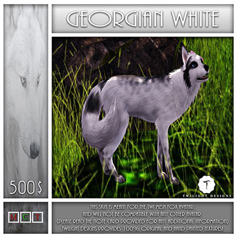 Second Life Marketplace Twilight Designs Georgian White Fox Boxed