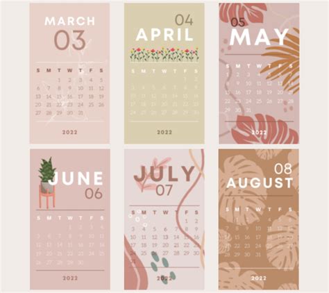 2022 Calendar Aesthetic Printable Word Searches