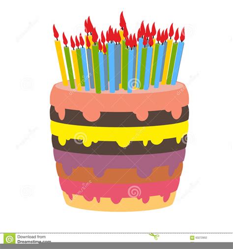 Birthday Cake With Lots Of Candles Clipart The Cake Boutique