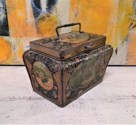 Shabby Beautiful Antique Tin Box Likely French 15th 16th Century