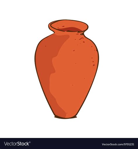 Clay Pot Royalty Free Vector Image Vectorstock