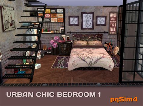 Urban Chic Bedroom 1 By Mary Jiménez At Pqsims4 Sims 4