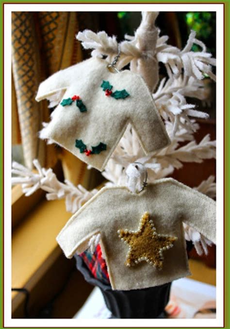 Ugly Christmas Sweater Ornaments Felting