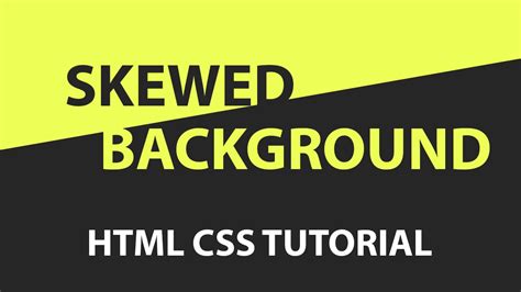 Css Skewed Background Tutorial Pure Css Tutorial Youtube