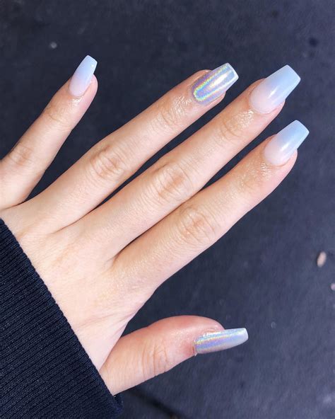 Holographic Ombré Acrylic Nails Celfie Nail Salon Holographicnails