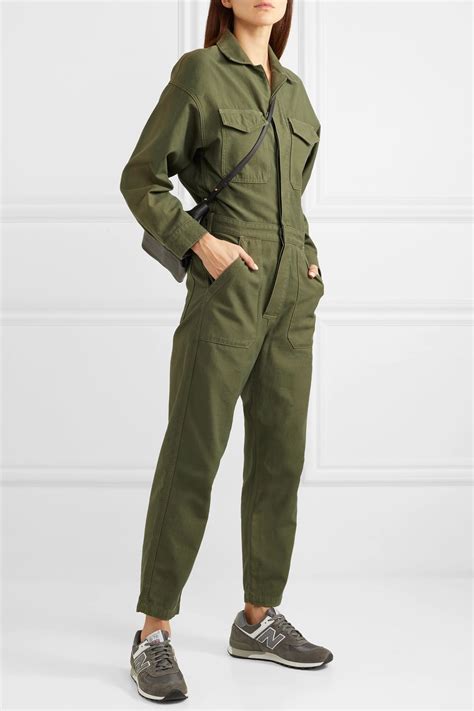 army green marta cotton canvas jumpsuit citizens of humanity army green jumpsuit casual