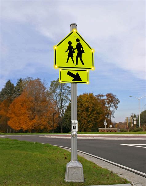Standard 247 Blinkersign® Flashing Led School Crossing Symbol Sign