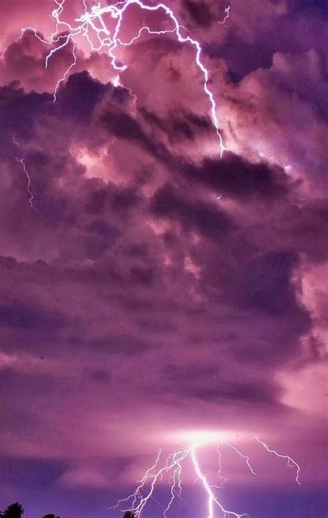 Purple Storm Clouds And Lightening Wallpaper Background Storm Wallpaper