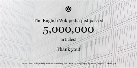 English Language Wikipedia Congratulations To Everyone Who Helped