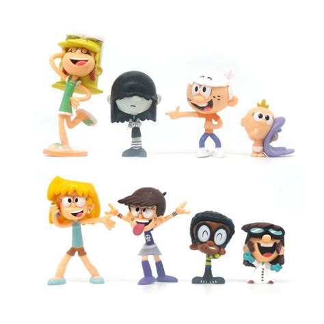 The Loud House Figure 8 Pack Toys Lincoln Clyde Lori Lily Kids T