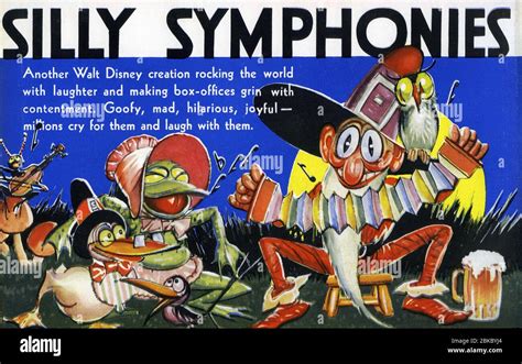 Walt Disney Silly Symphonies 1932 Promotional Artwork From Studio Year