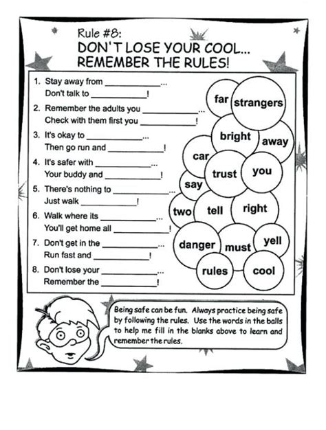 Home Alone Safety Worksheets More About How To Talk To Your Children