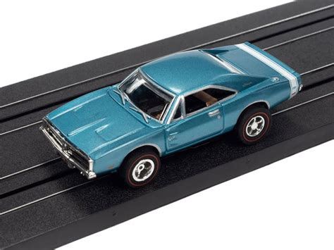 Auto World 1969 Dodge Charger Blue X Traction R35 Ho Slot Car