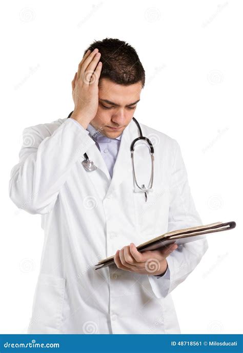 Concerned Doctor Stock Image Image Of Male Practitioner 48718561