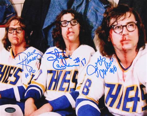 Jeff Carlson, Steve Carlson, & David Hanson Signed "Slap ...