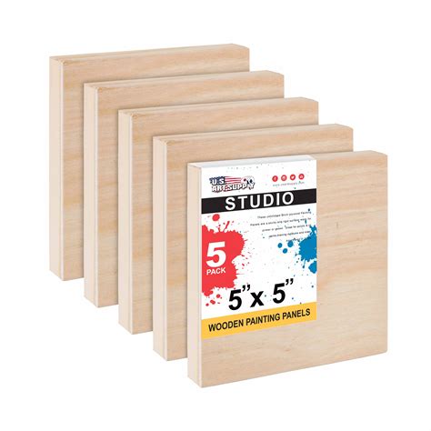 Us Art Supply 5 X 5 Birch Wood Paint Pouring Panel Boards Studio 3