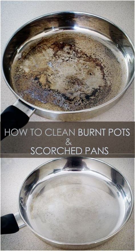Blackened, crusty, burnt food in the bottom of a pan. 9 Best Kitchen Cleaning Hacks That Save So Much Time ...