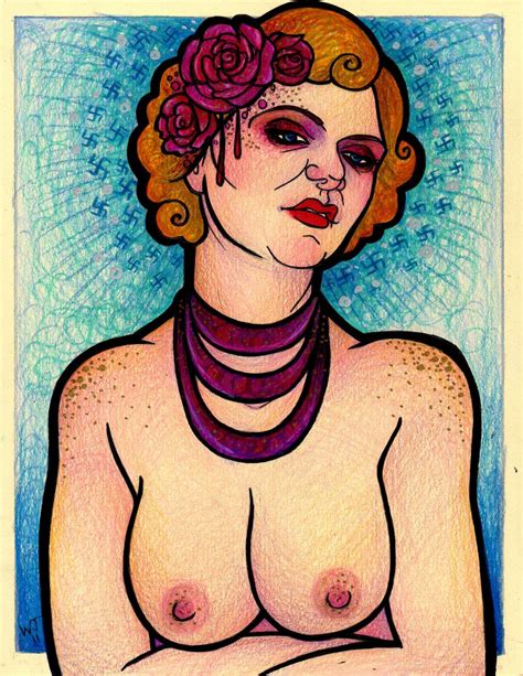 Rule 34 Breasts Bust Portrait Crossed Arms Decadentdeath Eva Braun Female Female Only Freckles