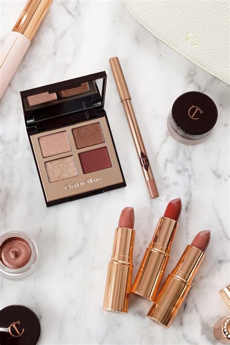 New Charlotte Tilbury Fire Rose Eyeshadow Quad Nude Lipsticks Review