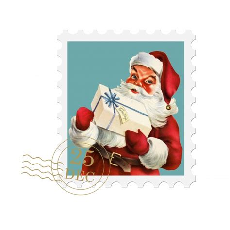 Christmas Santa Postage Stamp Free Stock Photo Public Domain Pictures