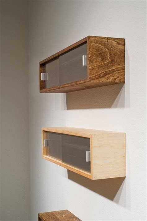 Items Similar To Two Floating Shelves With Sliding Doors On Etsy