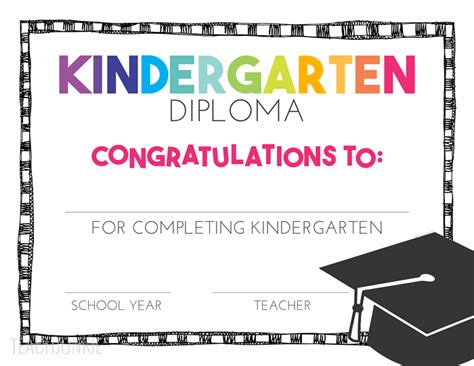 Challenger Kindergarten Certificate Free Printable Derrick Website