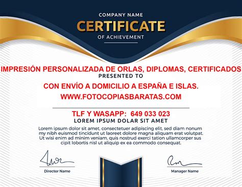 Impresión De Diplomas Certificados Y Orlas Baratos Imprimir Diplomas