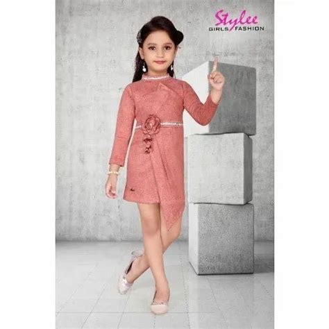 Georgette Party Wear Kids Modern Midi Dress 5 To 15 Years At Rs 795 In
