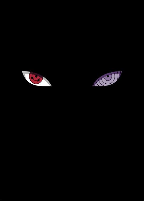 Rinnegan And Sharingan Poster Print By Fill Art Displate In 2020