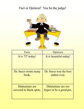 Check spelling or type a new query. Learning Center Grades 2-3 Fact or Opinion? You be the ...