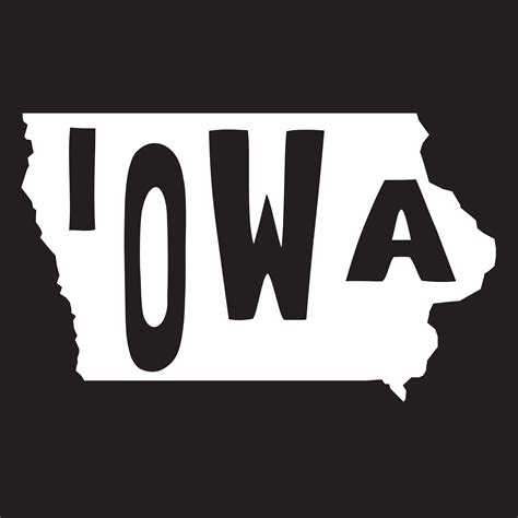 State Of Iowa Vinyl Decal Sticker Car Clip Art Ia Etsy