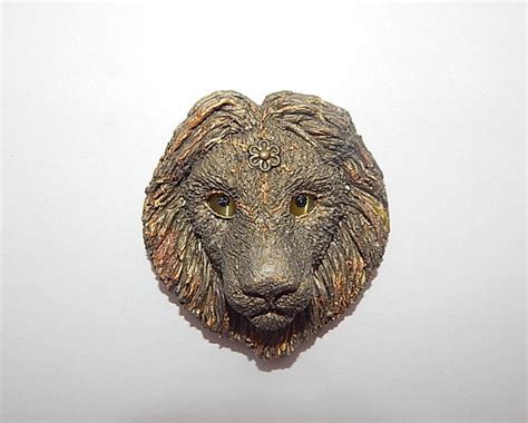 Lion Head Handmade Of Clay Rcrafts