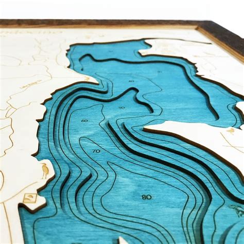 Wooden Lake Mendocino Map 3d Nautical Map California Nautical Wood