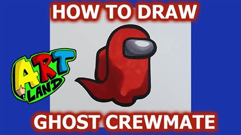 How To Draw Among Us Ghost Crewmate Youtube