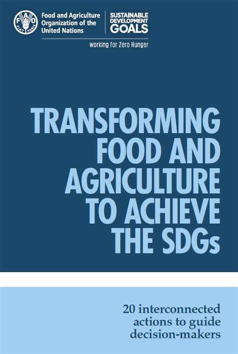 Transforming Food And Agriculture To Achieve The SDGs Interconnected Actions To Guide