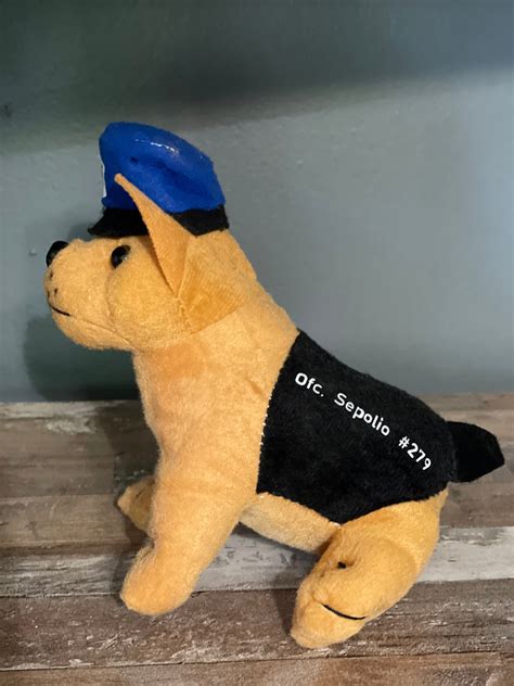 Personalized Police Dog Plushie Etsy